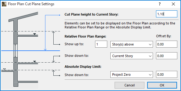 Floor Plan Cut Plane Global Setting User Guide Page