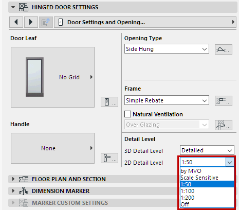 Detail Level Of Door Window And Skylight Symbols User Guide